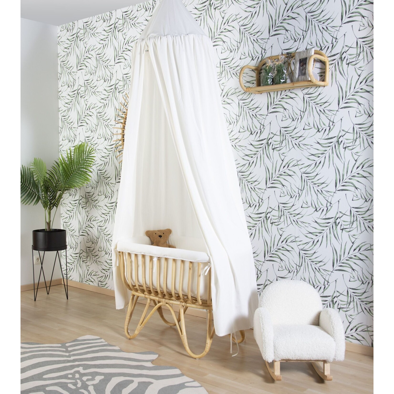 Childhome Rotan wieg rechthoekig + hoes offwhite