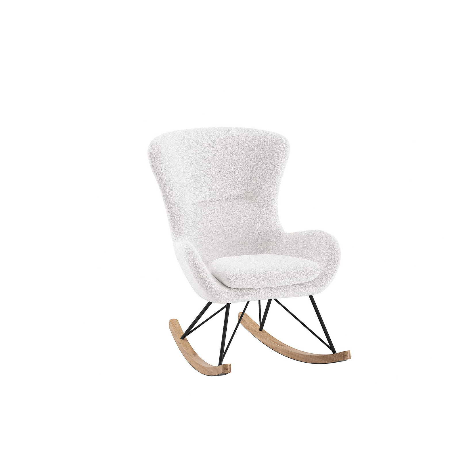 Vipack Furniture ROCKY SCHOMMELSTOEL MAXI WIT BOUCLÉ