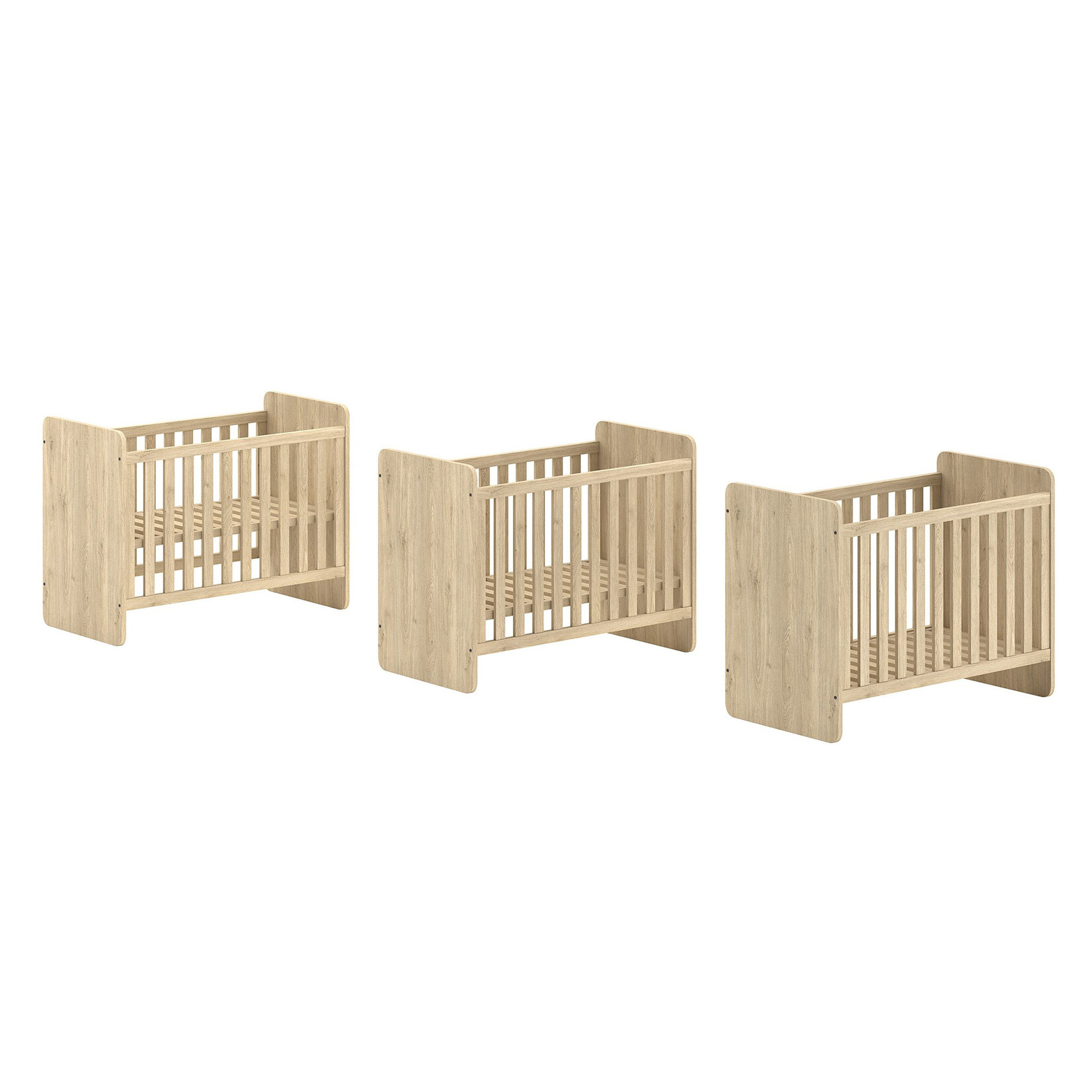 Vipack Furniture SAM DOORGROEIBED 60 X 120 CM + 90 X 200 CM EIK
