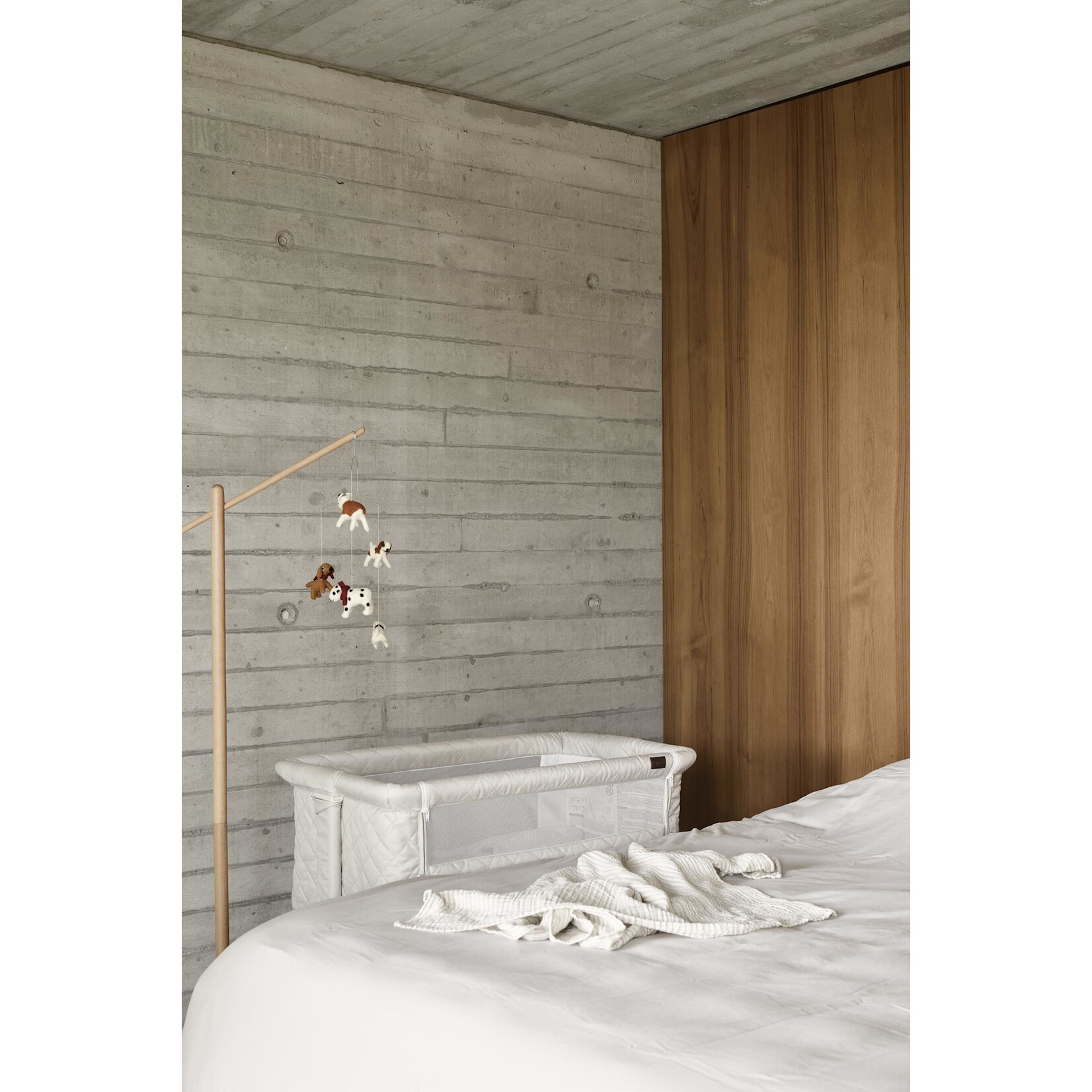 Quax Co-sleeper Side by Side Naturel Quilted - Clay