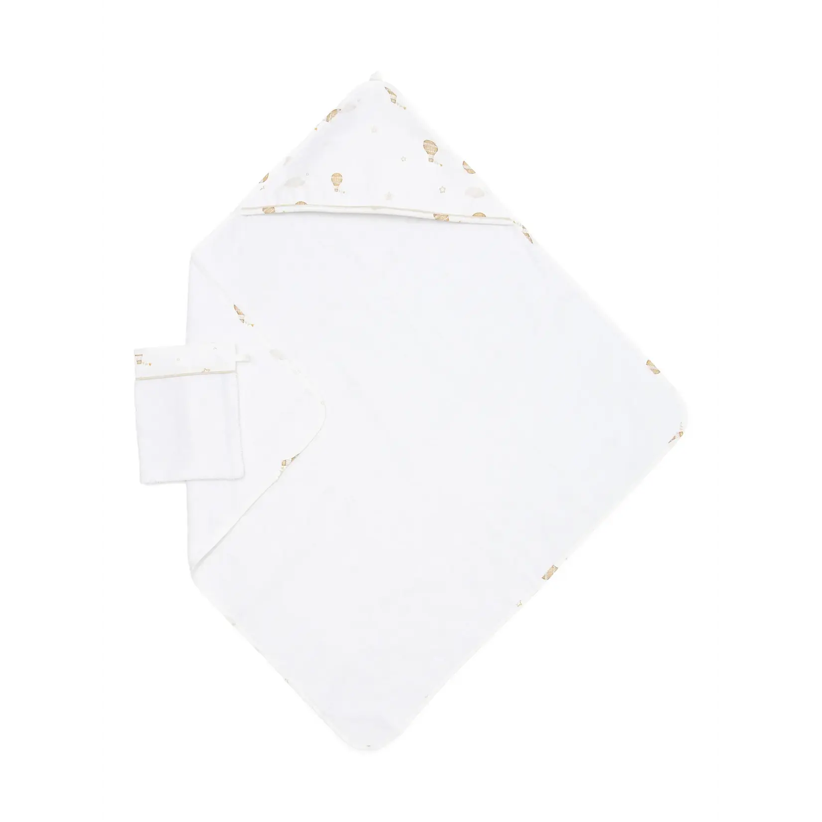 Poetree kids Little Voyager Badcape & washandje balloons