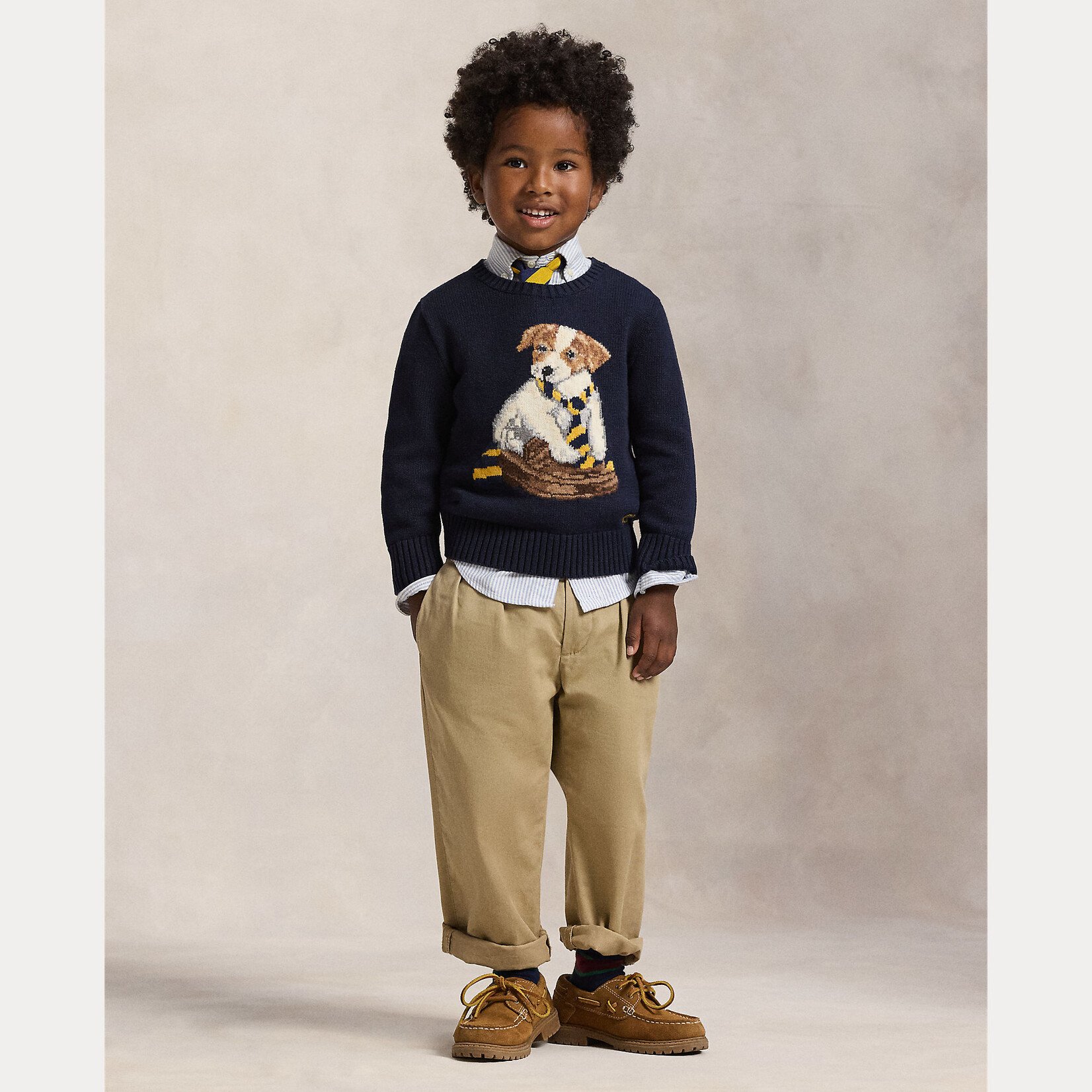Ralph Lauren SWEATER-PULLOVER DOG-INTARSIA RL NAVY