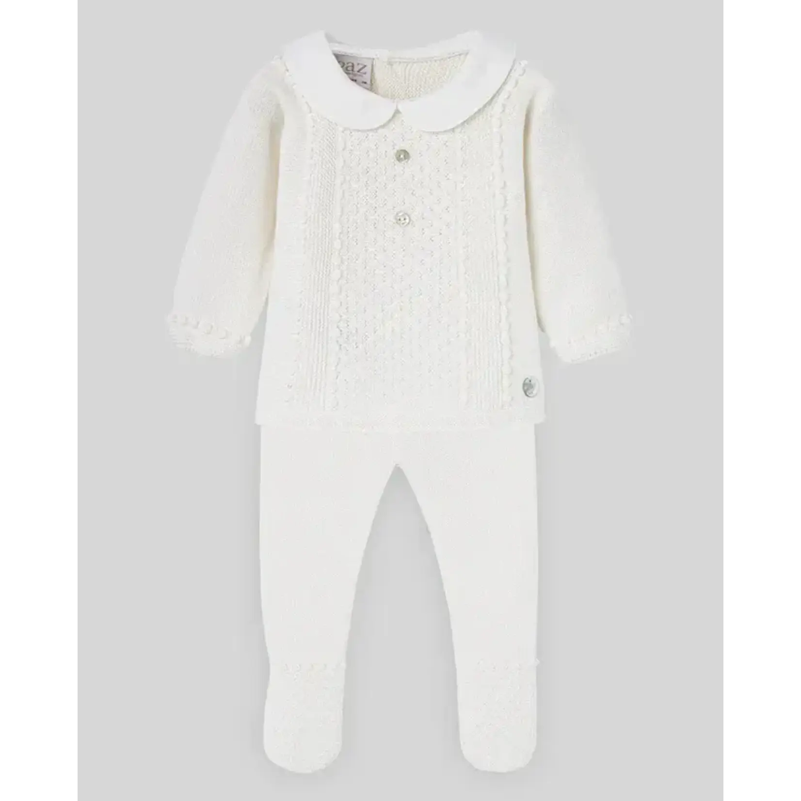 Paz Rodriguez KNIT NEWBORN SET 2 delig doop