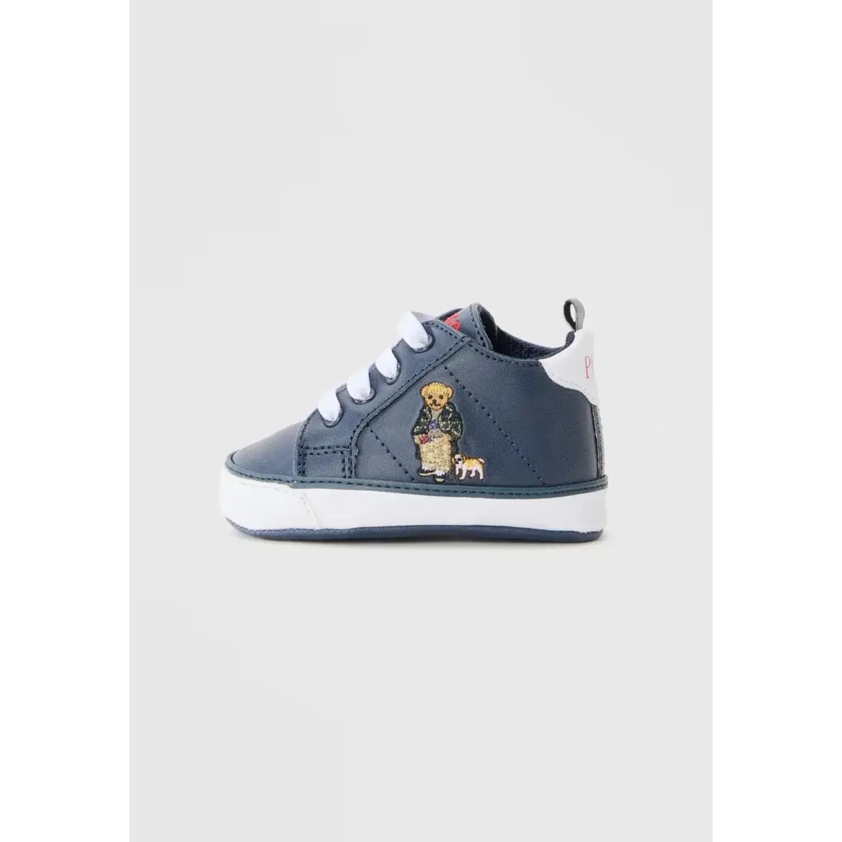 Ralph Lauren QUILTON BEAR GORE HI LAYETTE NAVY SMOOTH w/ BOY BEAR