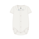 Petit Bateau BODY MC A COL MILK/FLO A0FSV
