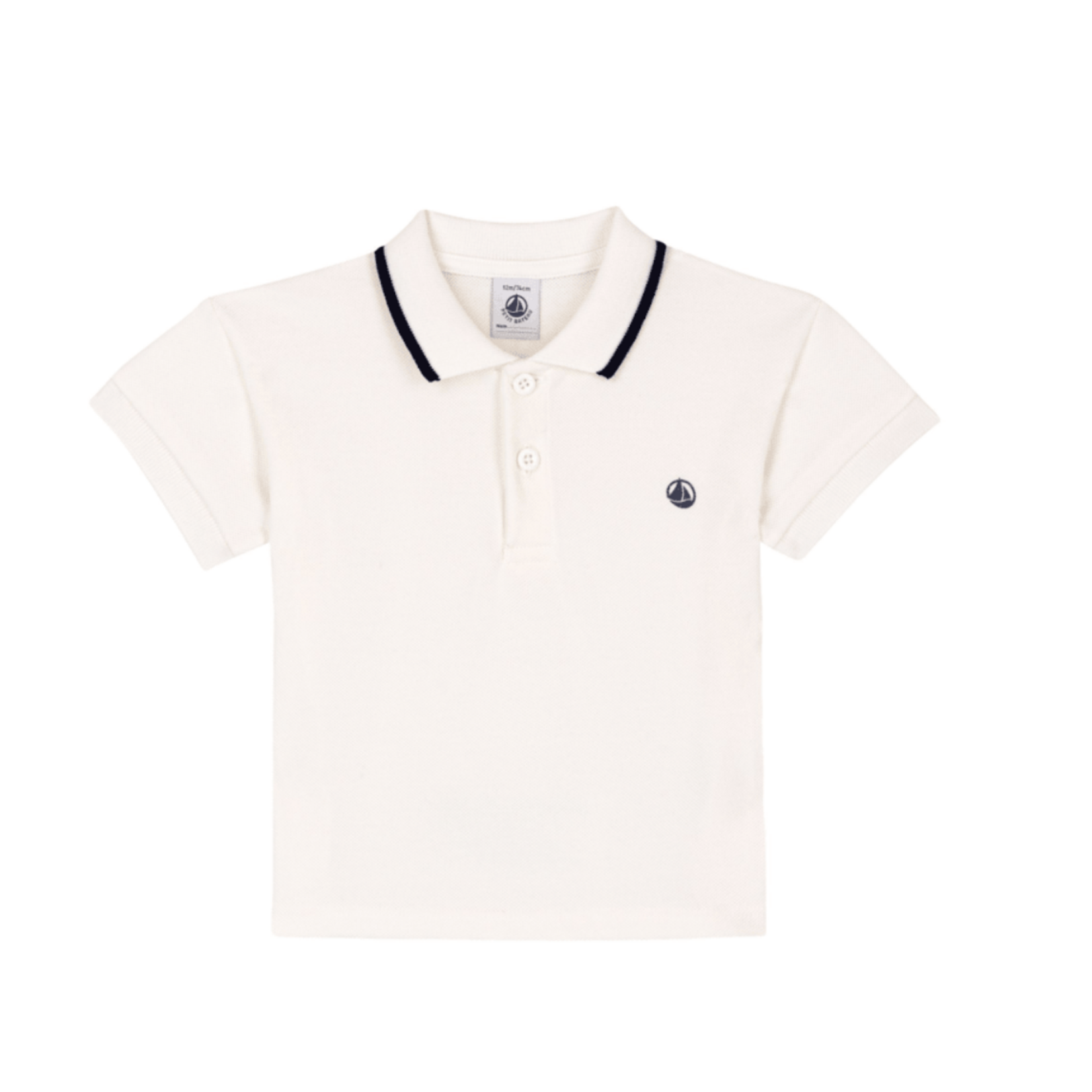 Petit Bateau POLO MC MARSHMALLOW A0FB5