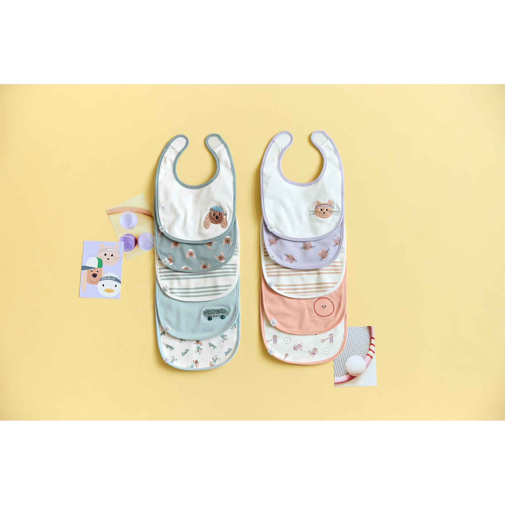 Lässig Value Pack Bib 5 pcs - Tiny Team, Cat
