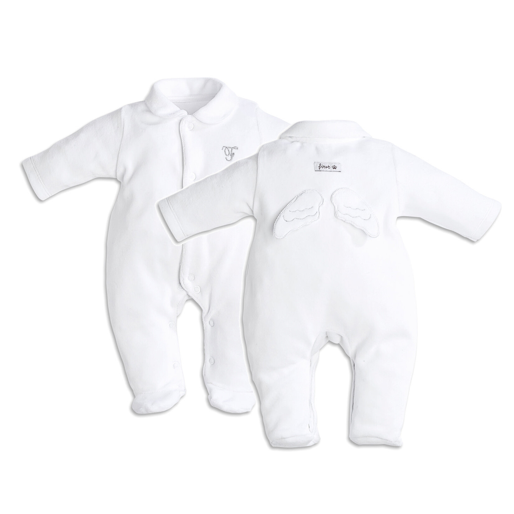 First rompersuit   ANGEL ESSENTIALS WHITE