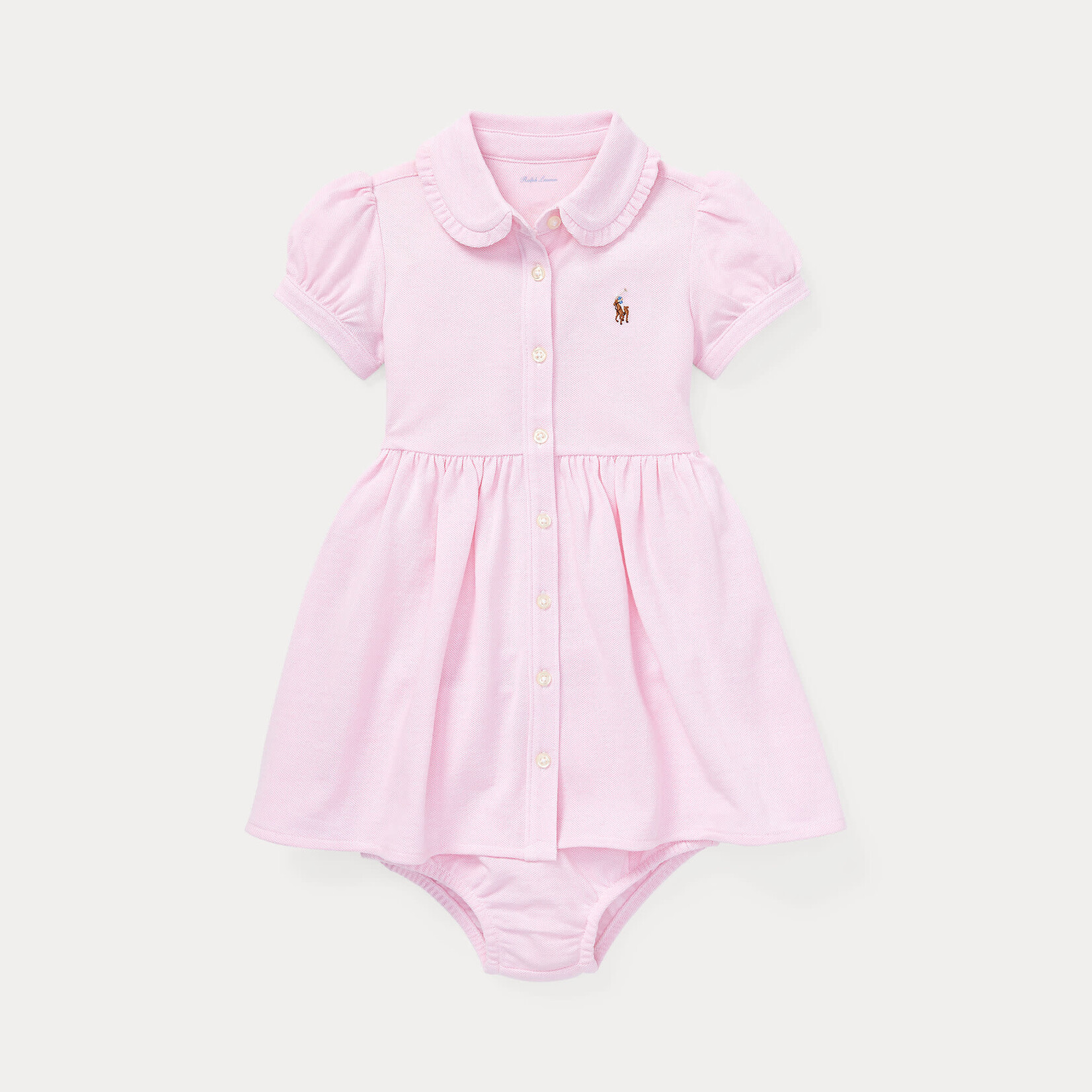 Ralph Lauren SOLID OXFORD-DRESSES-KNIT CARMEL PINK