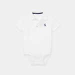 Ralph Lauren SS POLO-ONE PIECE-BODYSUIT WHITE
