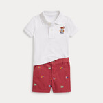 Ralph Lauren KNIT-SHORT SET-OUTFIT SET WHITE