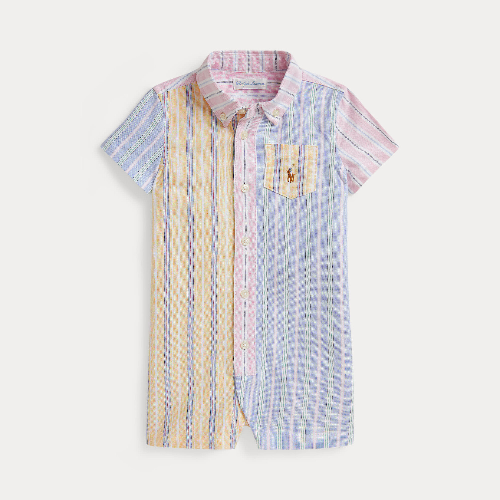 Ralph Lauren WOVEN-SHORTALL BLUE PINK YELLOW MULTI