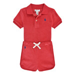 Ralph Lauren KNIT-SHORT SET-OUTFIT SET NANTUCKET RED
