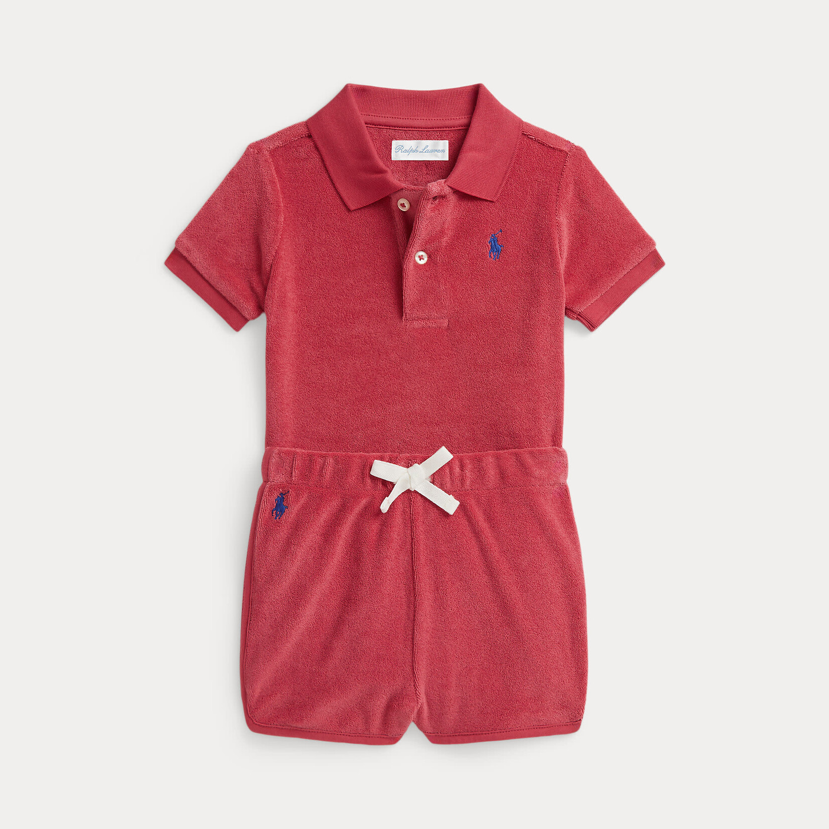 Ralph Lauren KNIT-SHORT SET-OUTFIT SET NANTUCKET RED