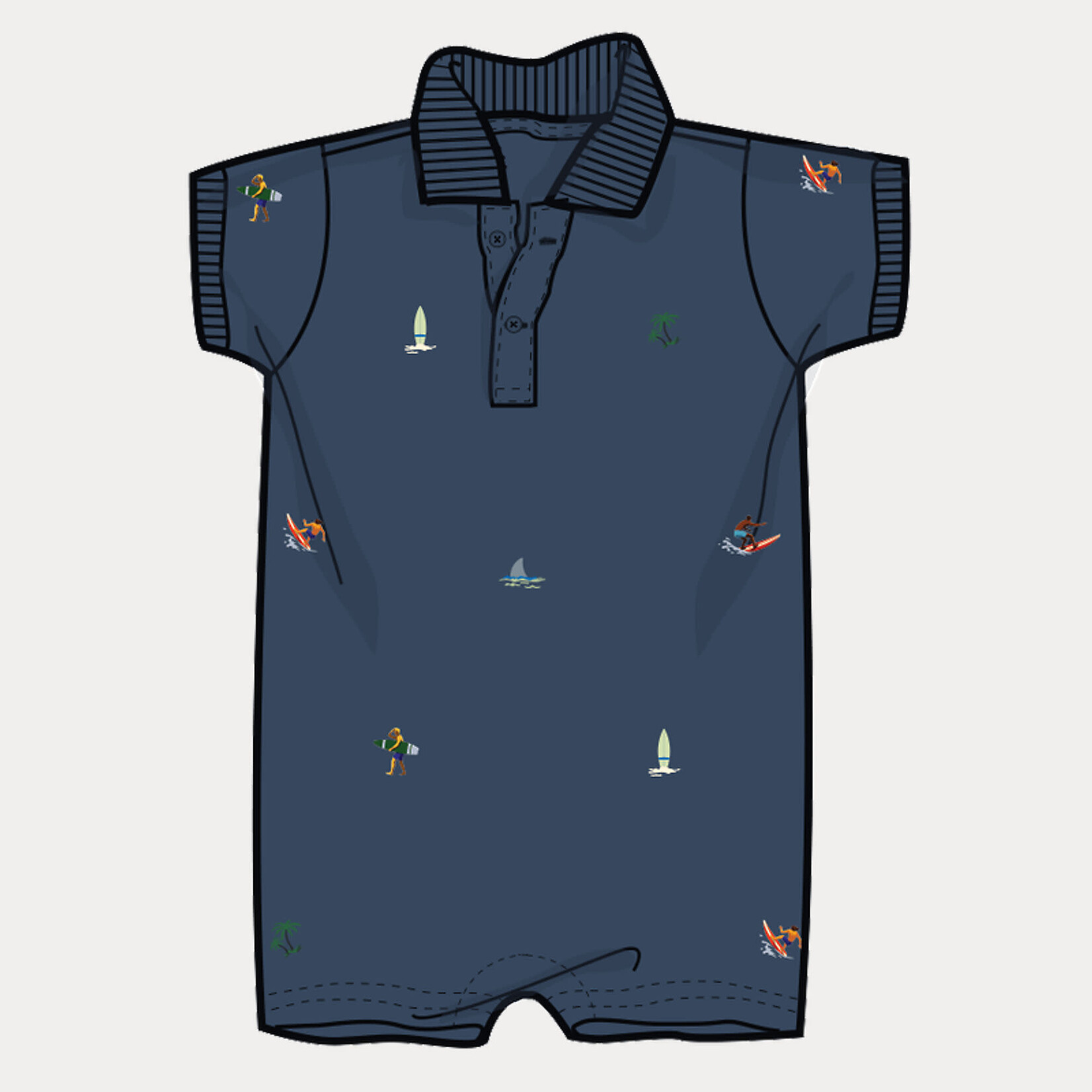 Ralph Lauren KNIT-SHORTALL CLANCY BLUE