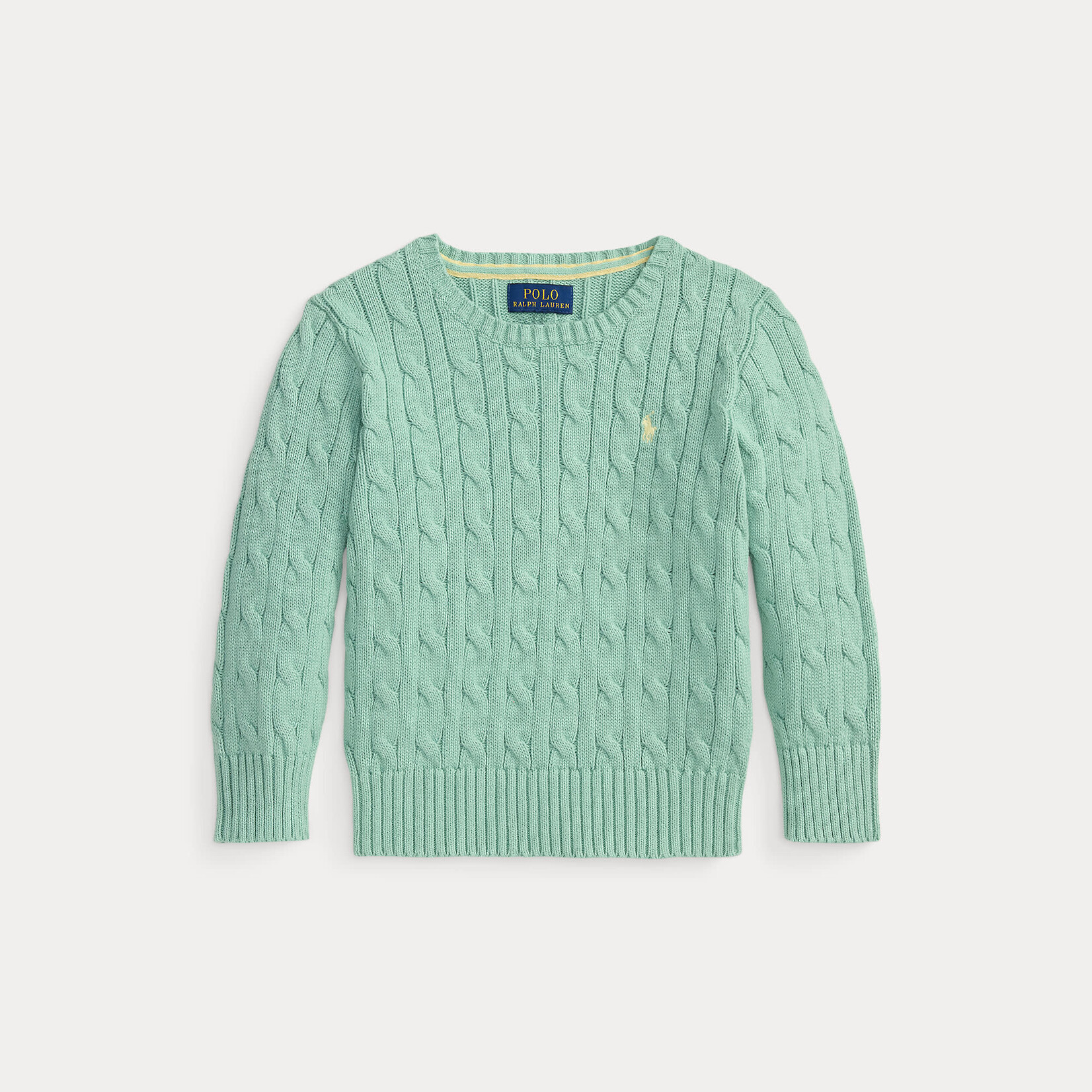 Ralph Lauren LS CABLE CN-TOPS-SWEATER CELADON/C1168
