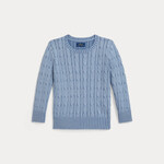 Ralph Lauren LS CABLE CN-TOPS-SWEATER BLUE HEATHER/C7110
