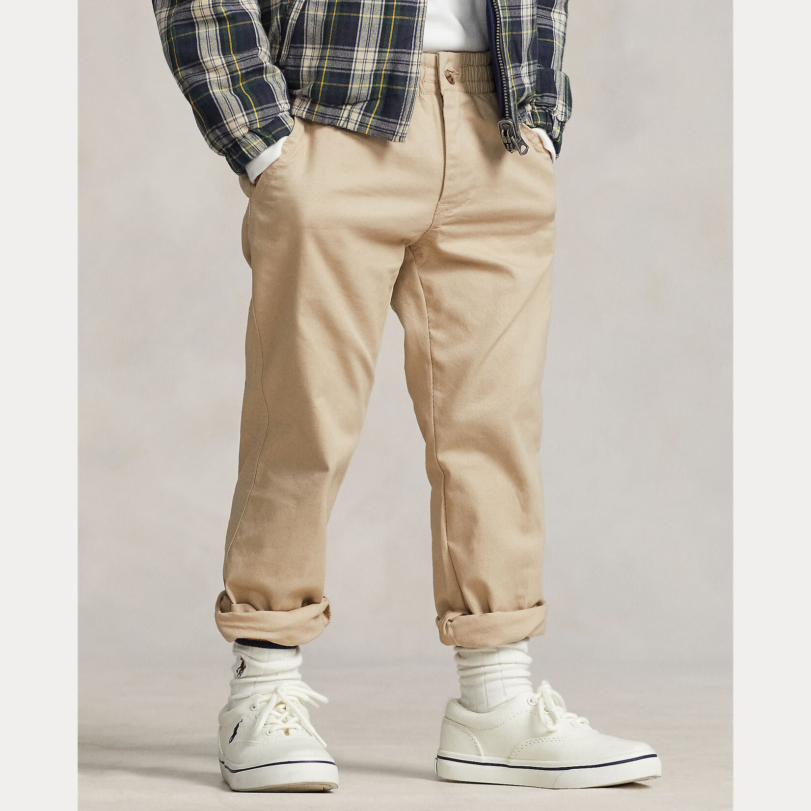 Ralph Lauren PREPSTER PNT-PANTS-FLAT FRONT CLASSIC KHAKI