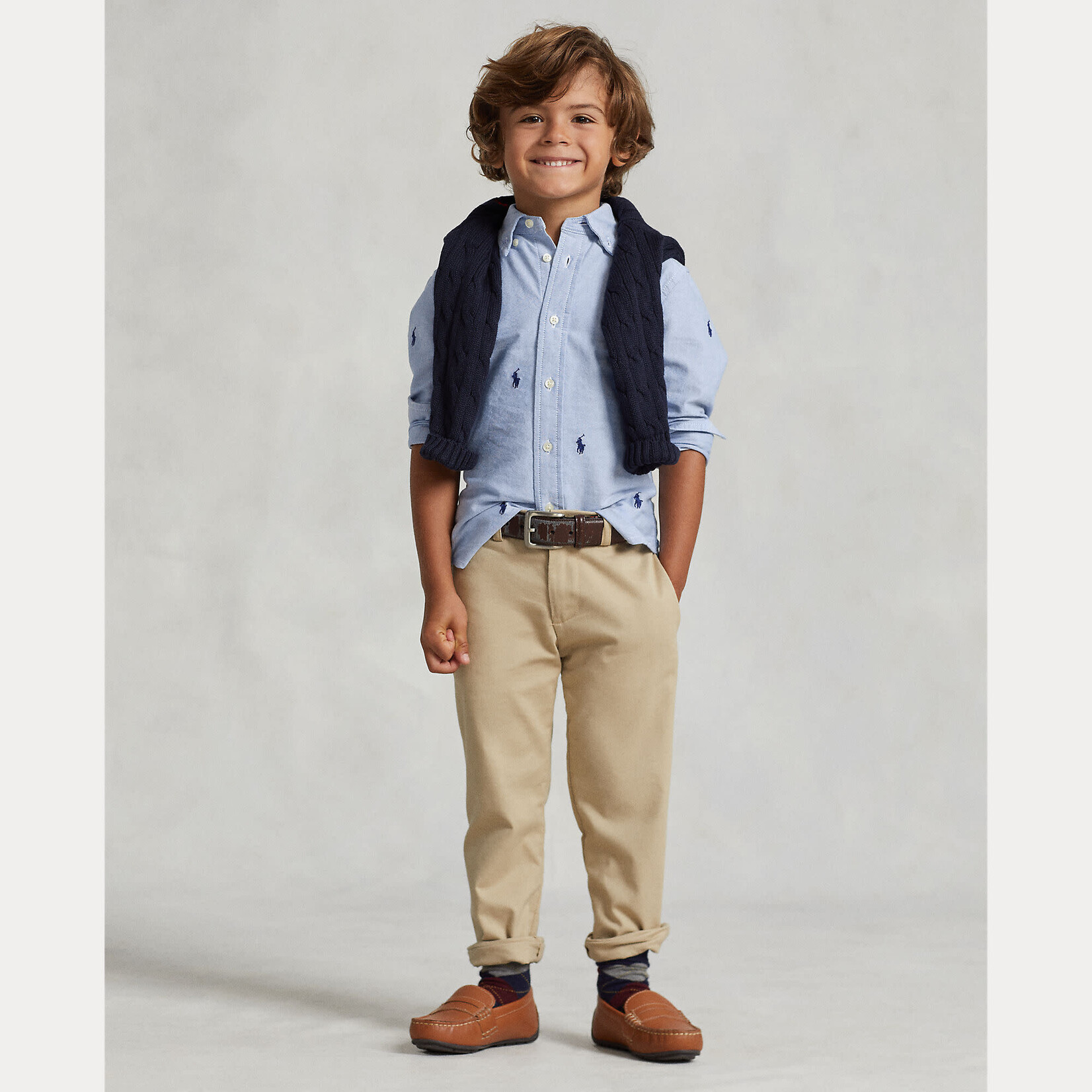 Ralph Lauren CLBDPPC-SHIRTS-SPORT SHIRT BSR BLUE WITH AOE PP