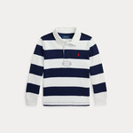 Ralph Lauren LS YD RUGBY-KNIT SHIRTS-RUGBY WHITE/CRUISE NAVY