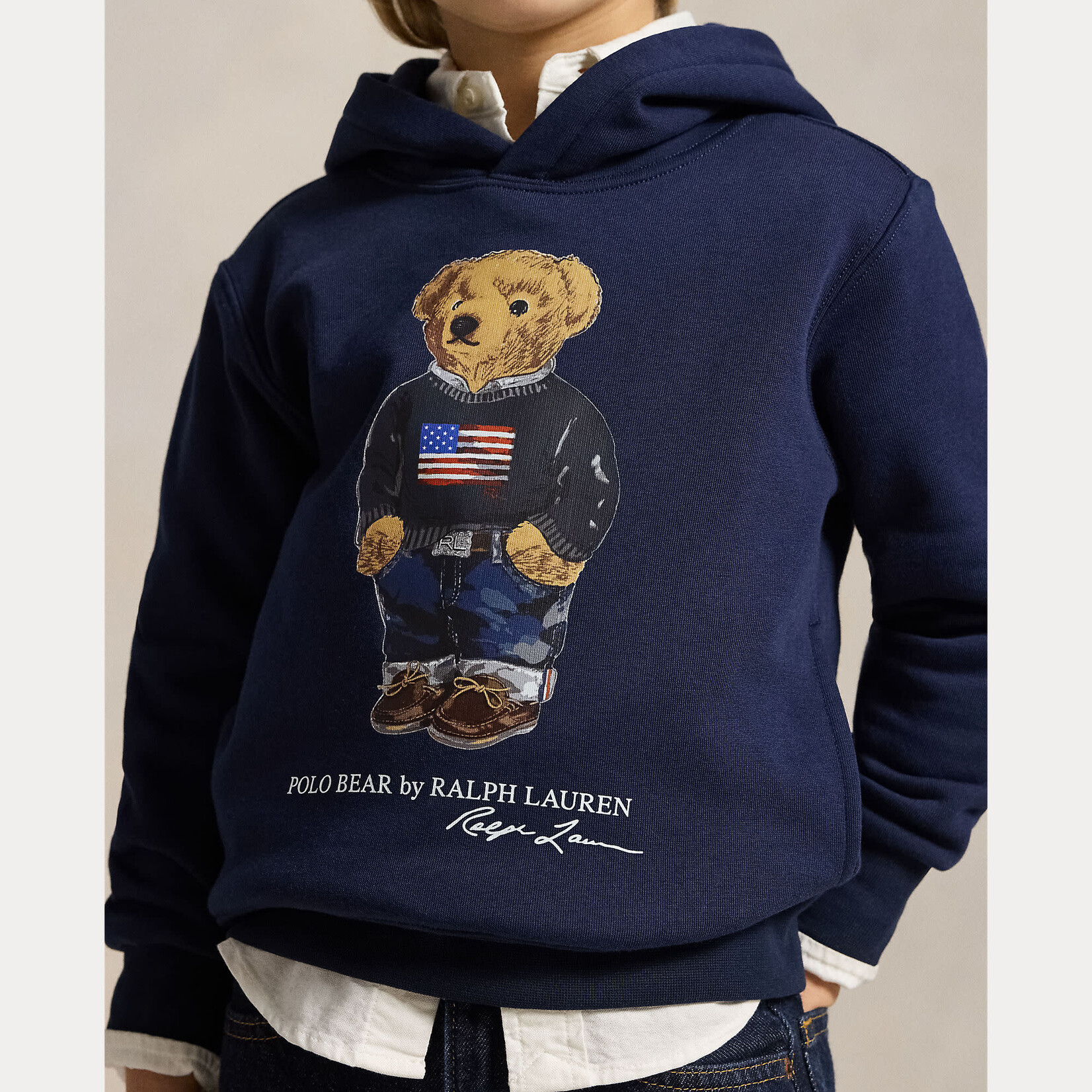 Ralph Lauren KNIT-PULLOVER-SWEATSHIRT CRUISE NAVY CORE BEAR