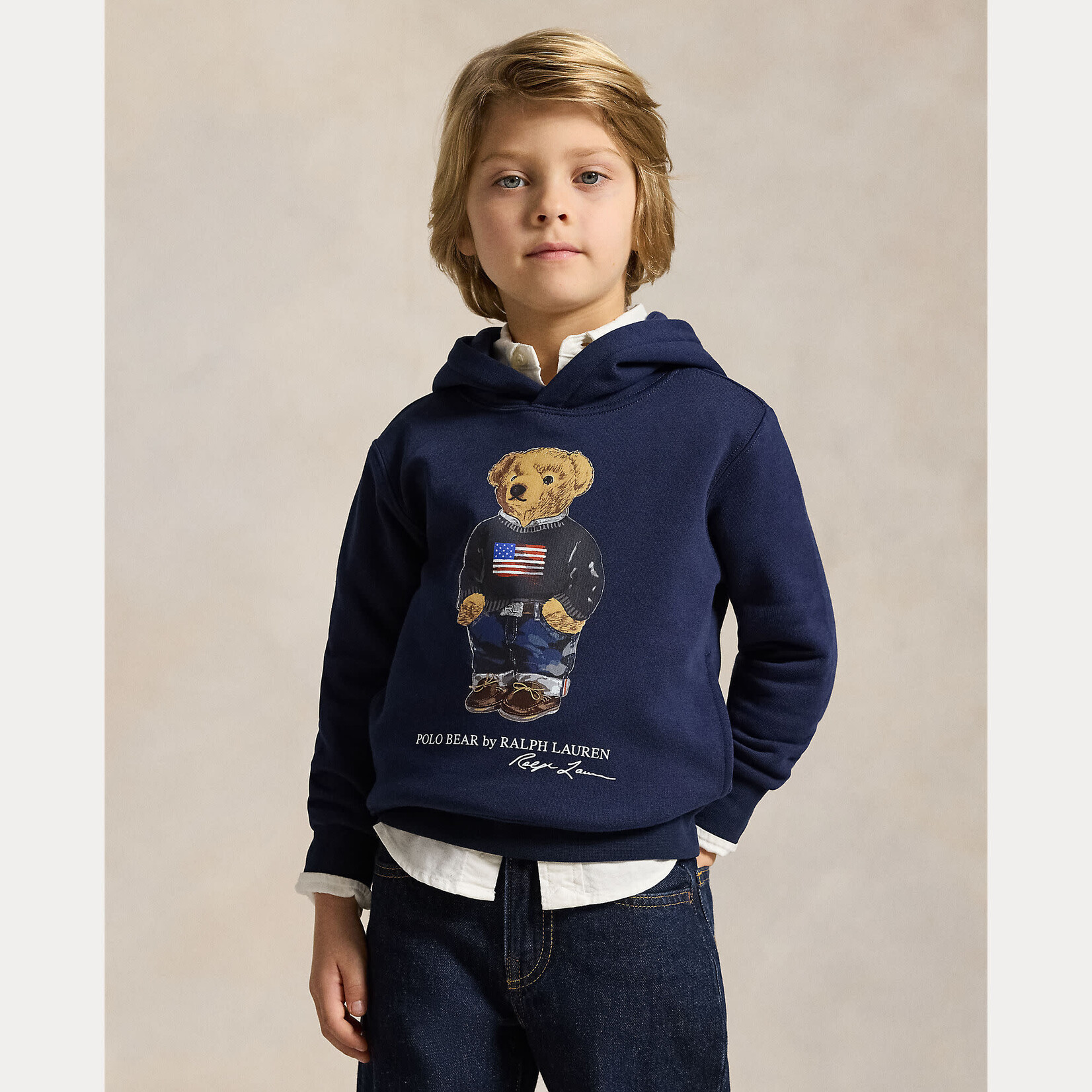 Ralph Lauren KNIT-PULLOVER-SWEATSHIRT CRUISE NAVY CORE BEAR