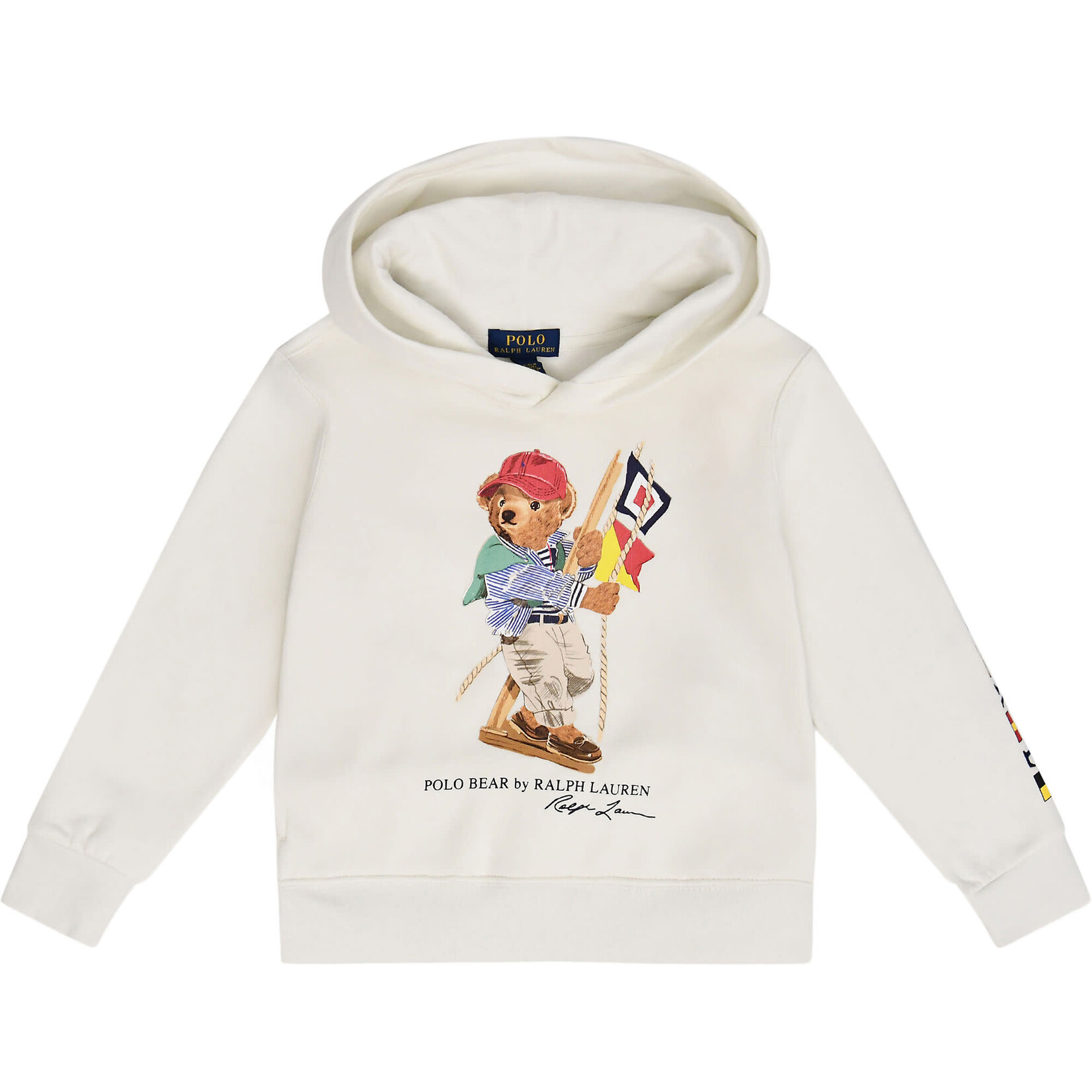 Ralph Lauren KNIT-PULLOVER-SWEATSHIRT SP26 BEAR DECKWASH WHITE