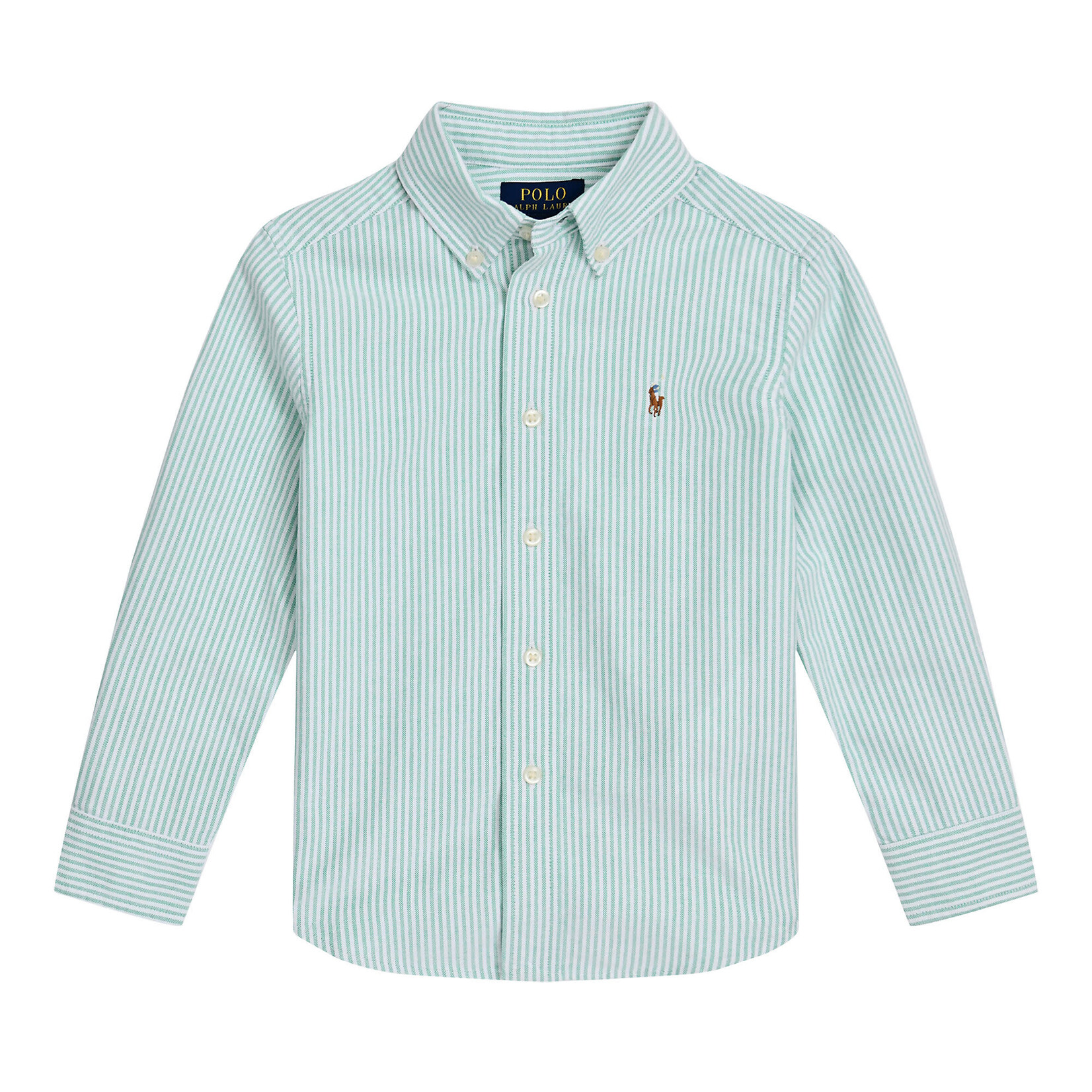 Ralph Lauren WOVEN-SPORT SHIRT-SHIRT #6636F SUMMER EMERALD WHITE