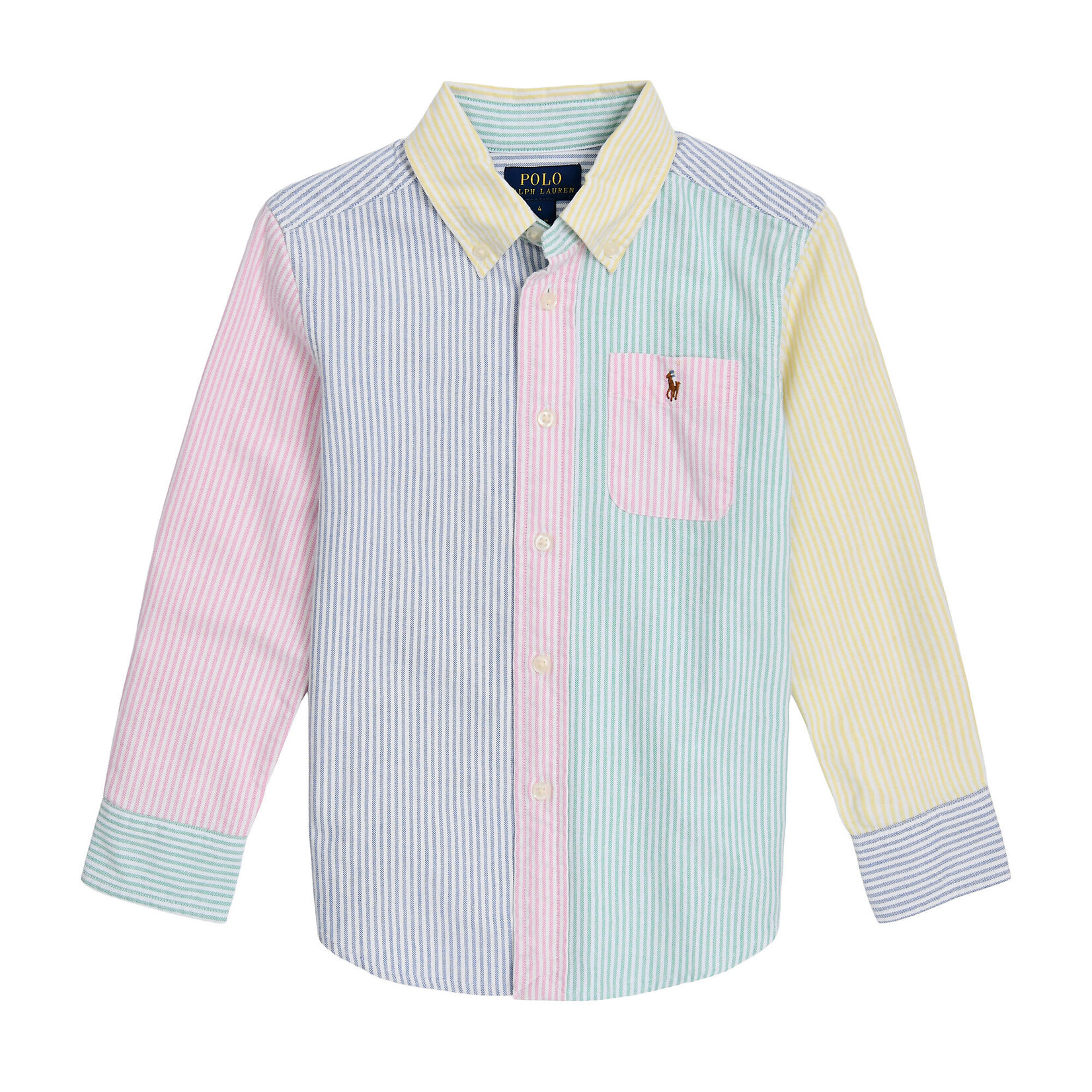 Ralph Lauren WOVEN-SPORT SHIRT-SHIRT #B7218 UNI STRIPE FUNSHIRT