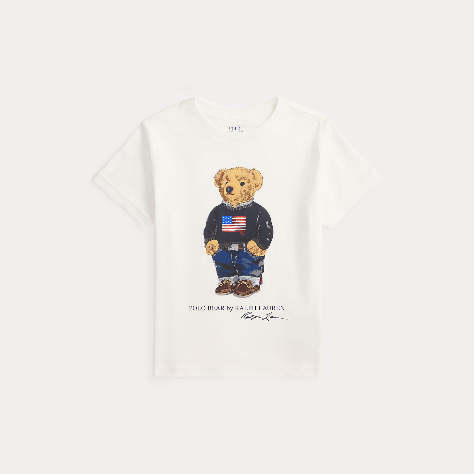 Ralph Lauren KNIT-T-SHIRT WHITE CORE BEAR