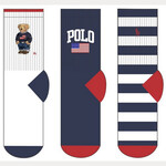 Ralph Lauren AMERICANA BR-CREW SOCK-3 PACK RED/NV/WHT,NV/RL RD/WHT,NV/WHT