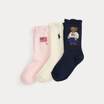 Ralph Lauren AMRCN GRL BR-ANKLE-3 PACK NAVY/IVORY/BLUE