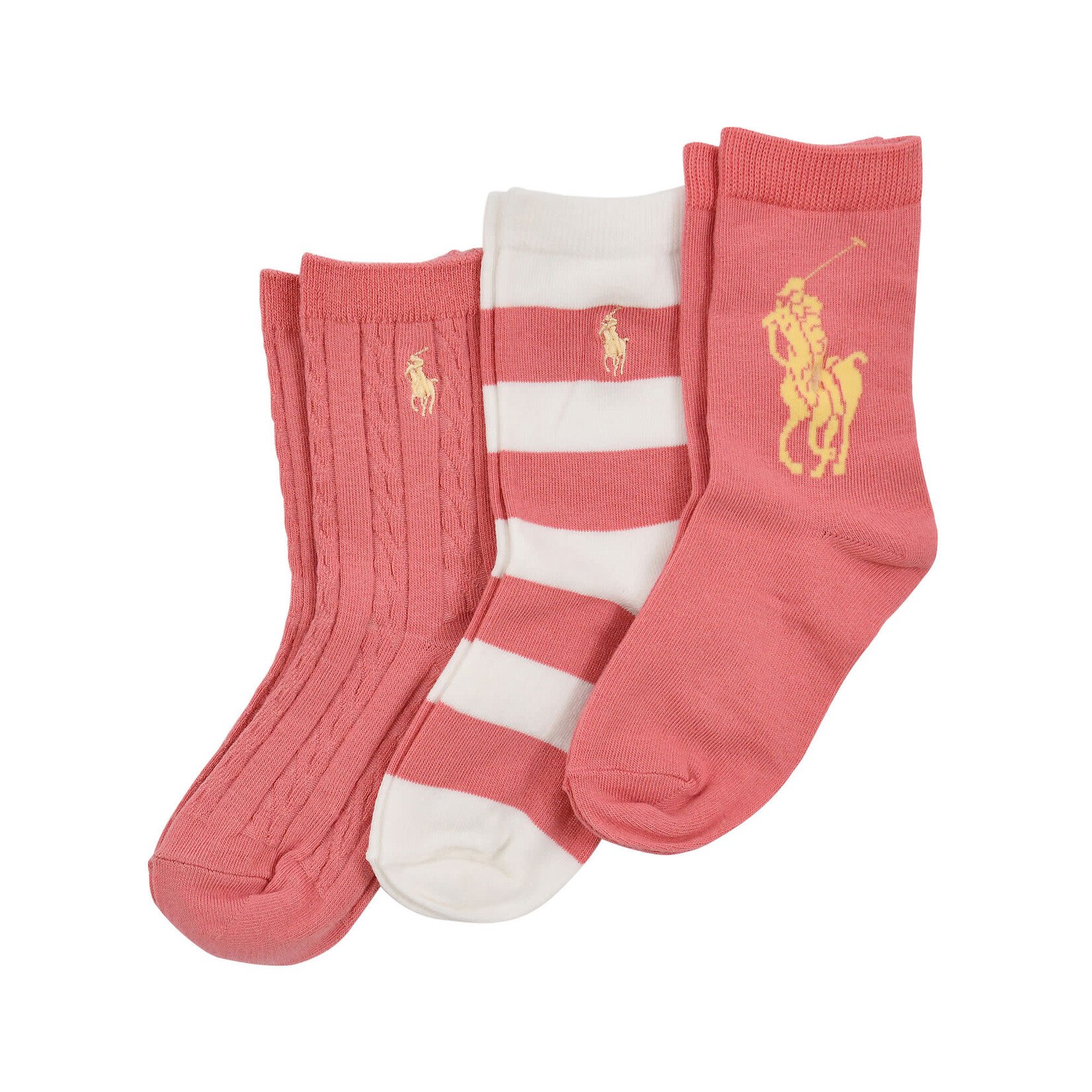 Ralph Lauren CANDYSHOP ML-ANKLE-3 PACK PINK