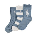 Ralph Lauren CANDYSHOP ML-ANKLE-3 PACK LIGHT BLUE