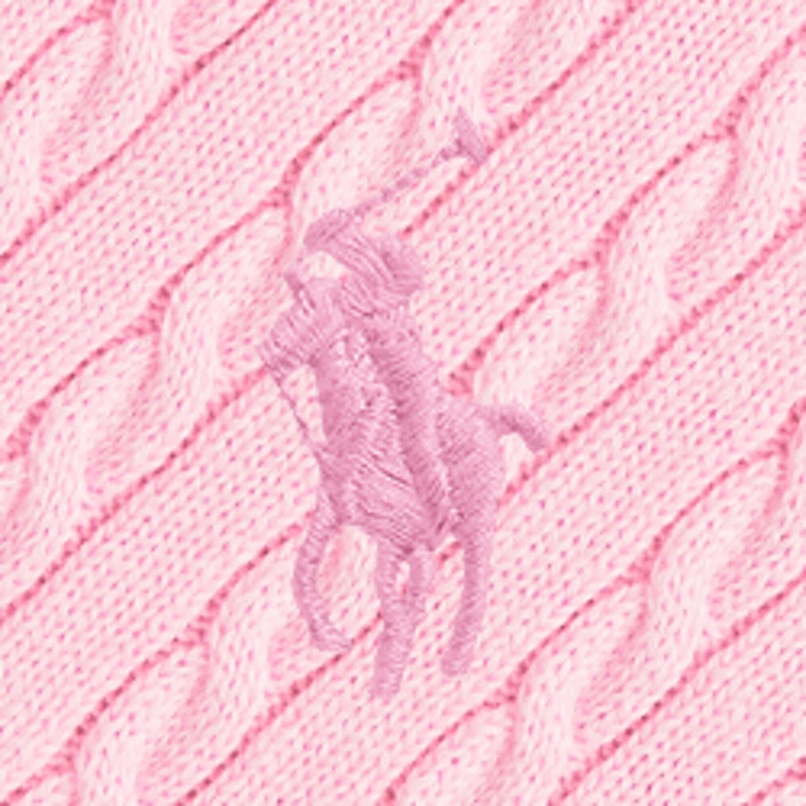 Ralph Lauren MINI-CABLE COTTON-BLEND POLO DRESS BATH PINK