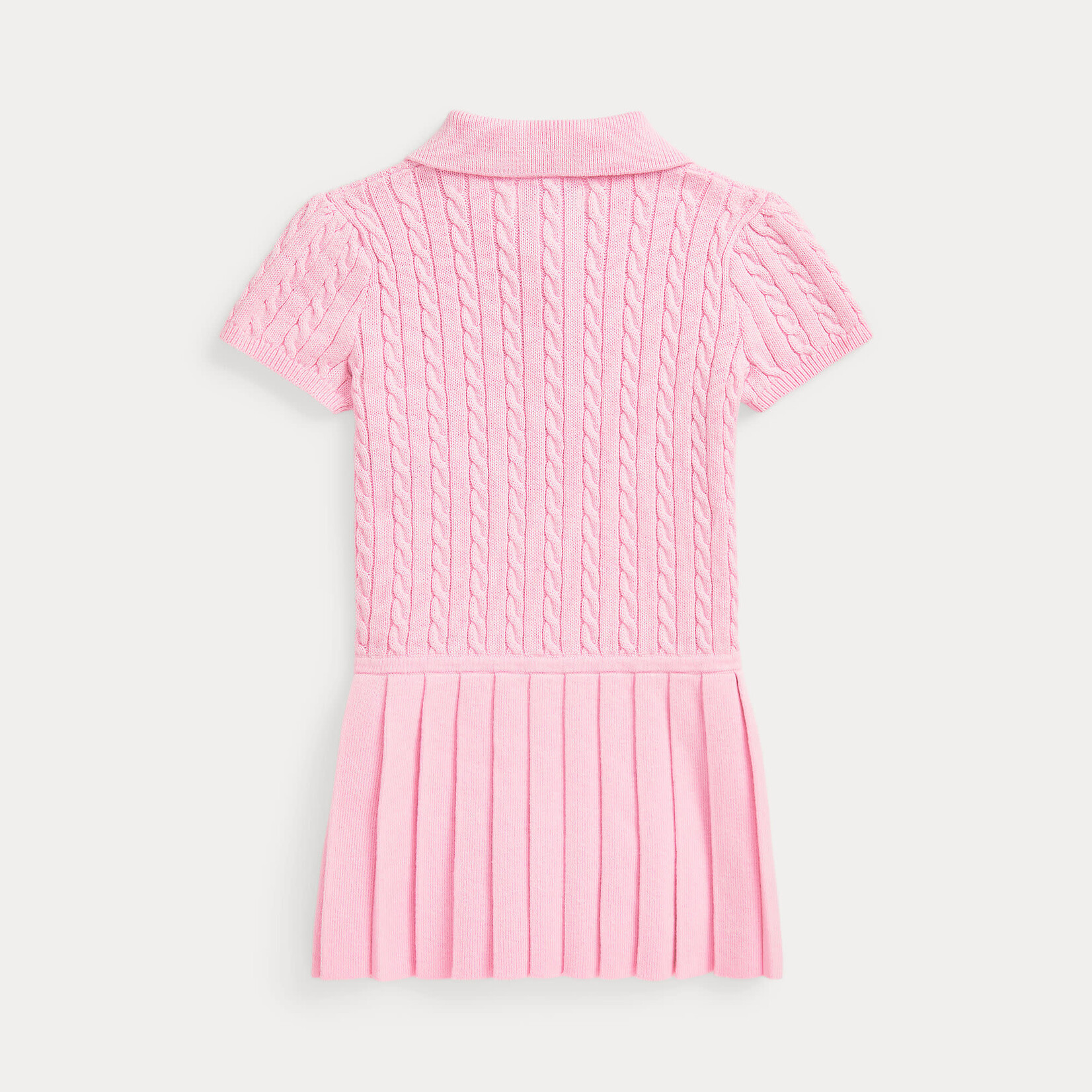 Ralph Lauren MINI-CABLE COTTON-BLEND POLO DRESS BATH PINK