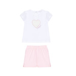 Patachou CONJUNTO - T-SHIRT+CALÇÃO - MINI GIRL PALE PINK - VERÃO 2026 PALE PINK