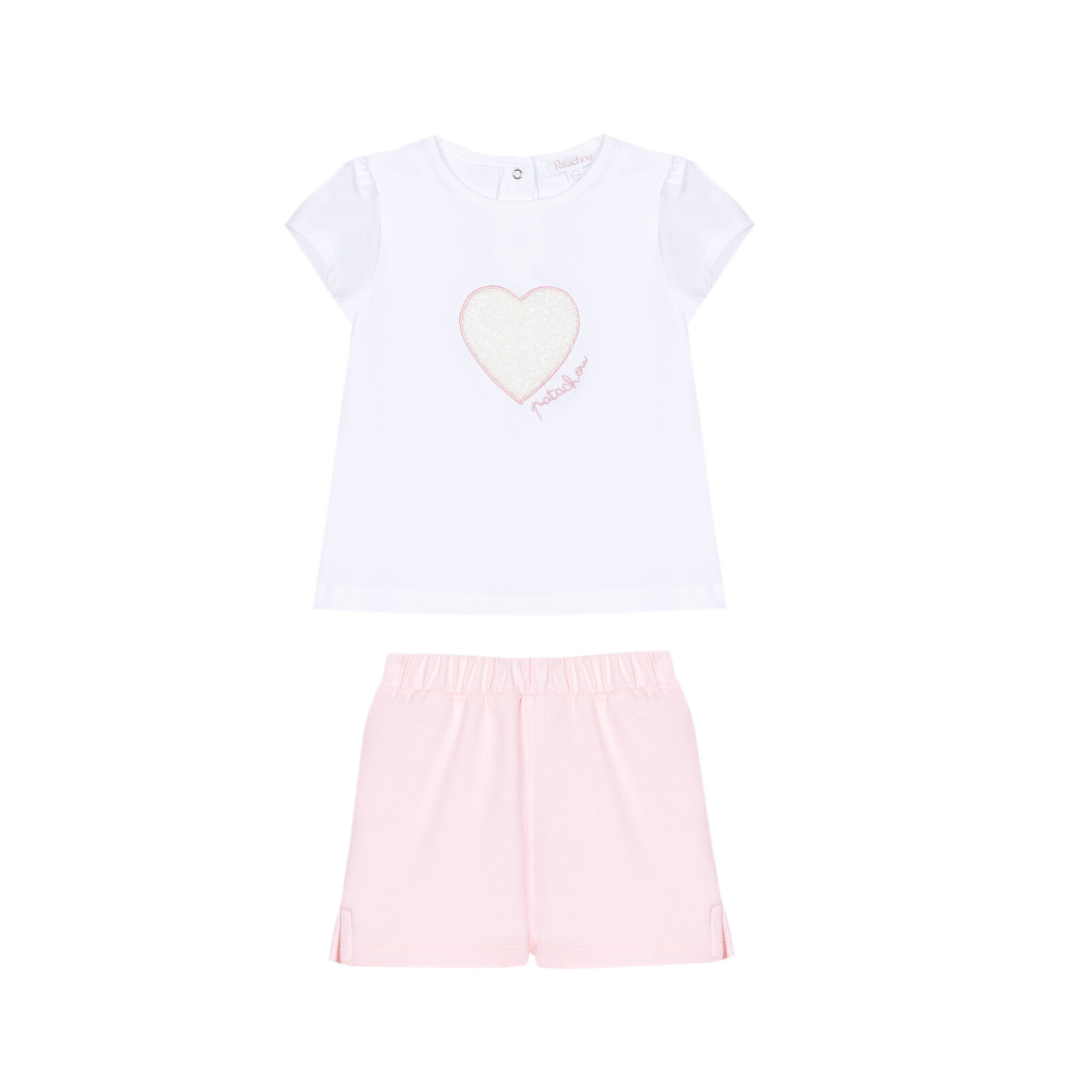 Patachou CONJUNTO - T-SHIRT+CALÇÃO - MINI GIRL PALE PINK - VERÃO 2026 PALE PINK