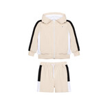 Patachou CONJUNTO CASACO + CALÇÃO - MINI BOY CITY - VERÃO 2026 BEIGE