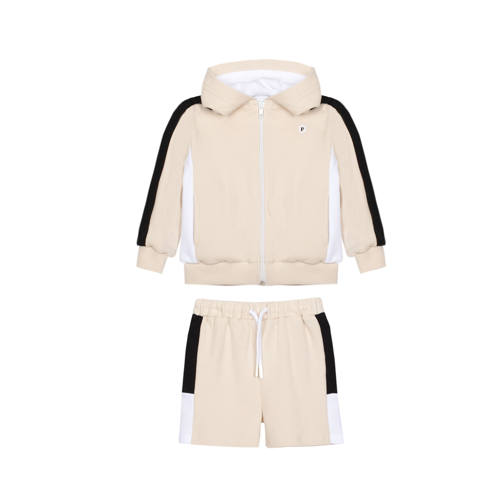 Patachou CONJUNTO CASACO + CALÇÃO - MINI BOY CITY - VERÃO 2026 BEIGE