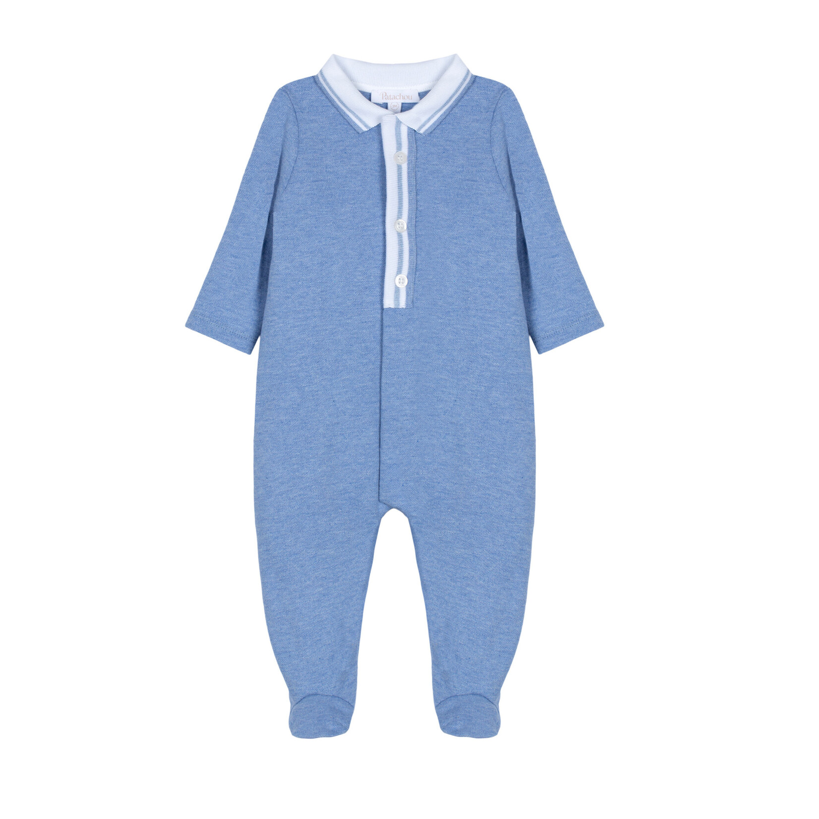 Patachou BABYGROW  - NEWBORN TRUE BLUE - VERÃO 2026 PALE MELANGE BLUE S24-45