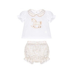 Patachou CONJUNTO - NEWBORN NATURE - VERÃO 2026 BEIGE TOILE DE JOUY S26-1