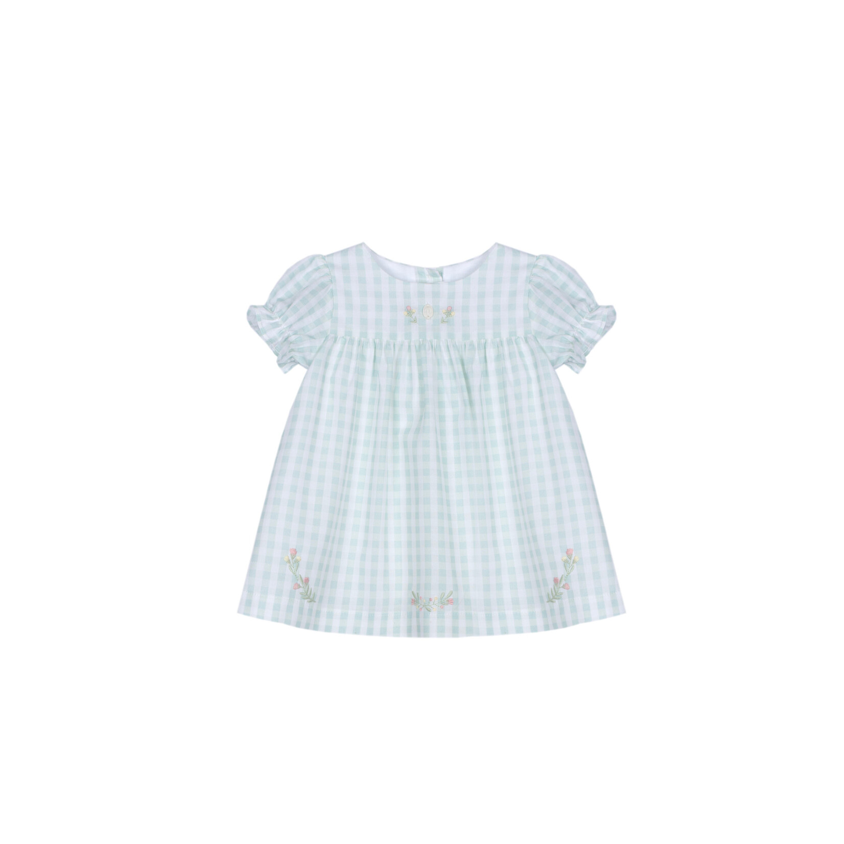 Patachou VESTIDO - NEWBORN COLORS - VERÃO 2026 GREEN CHECK S26-6