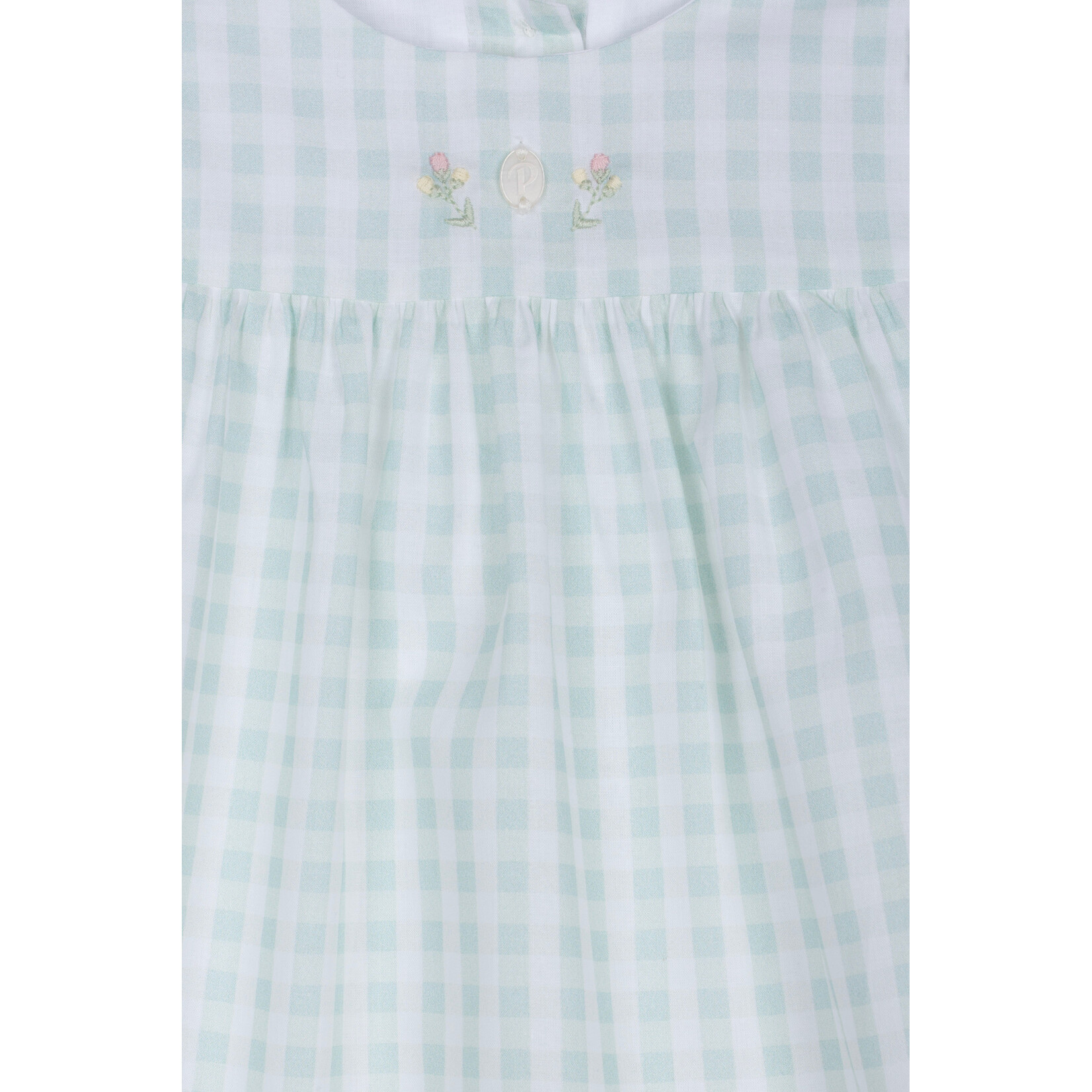 Patachou VESTIDO - NEWBORN COLORS - VERÃO 2026 GREEN CHECK S26-6