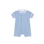 Patachou MACACÃO - NEWBORN TRUE BLUE - VERÃO 2026 PALE MELANGE BLUE S24-45