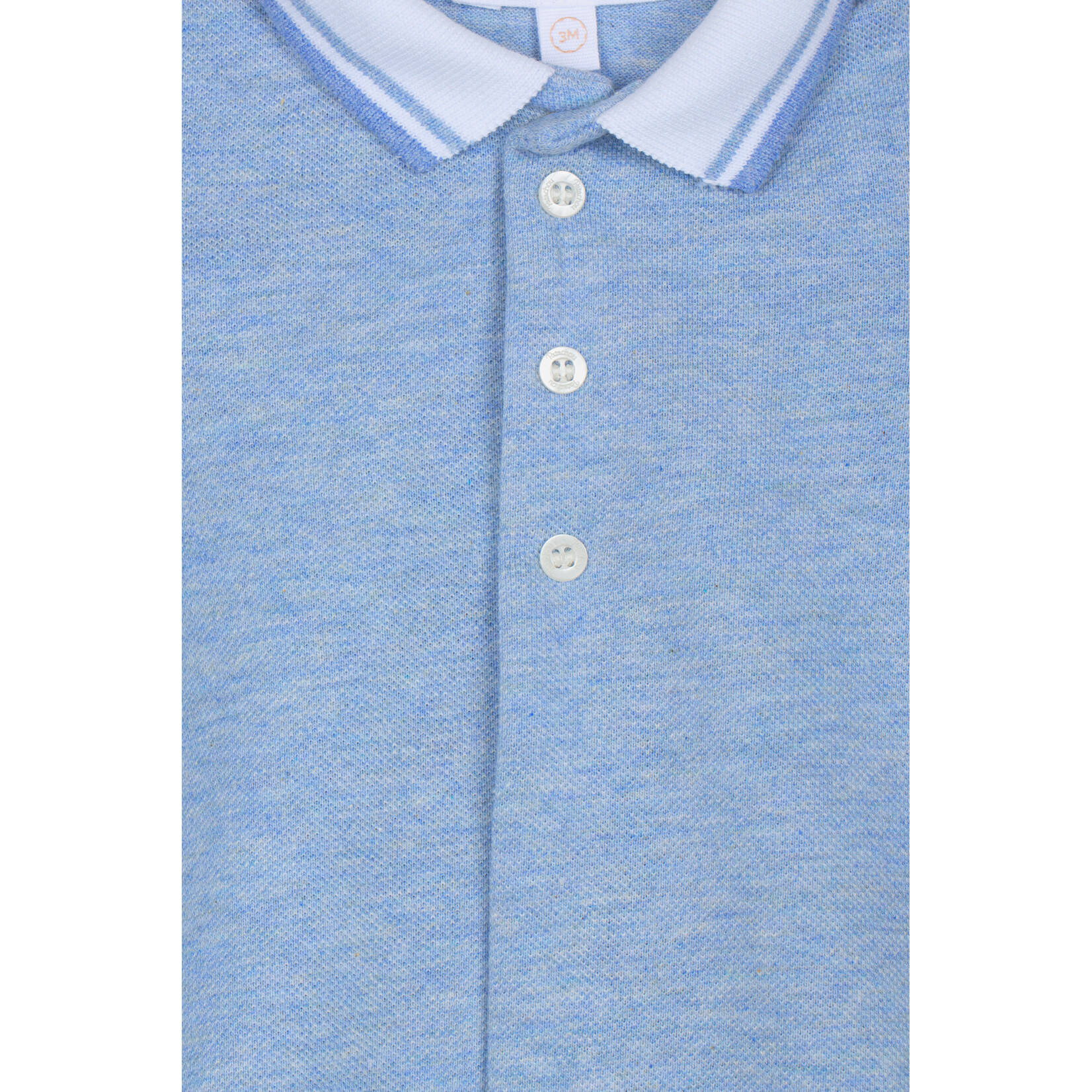 Patachou MACACÃO - NEWBORN TRUE BLUE - VERÃO 2026 PALE MELANGE BLUE S24-45