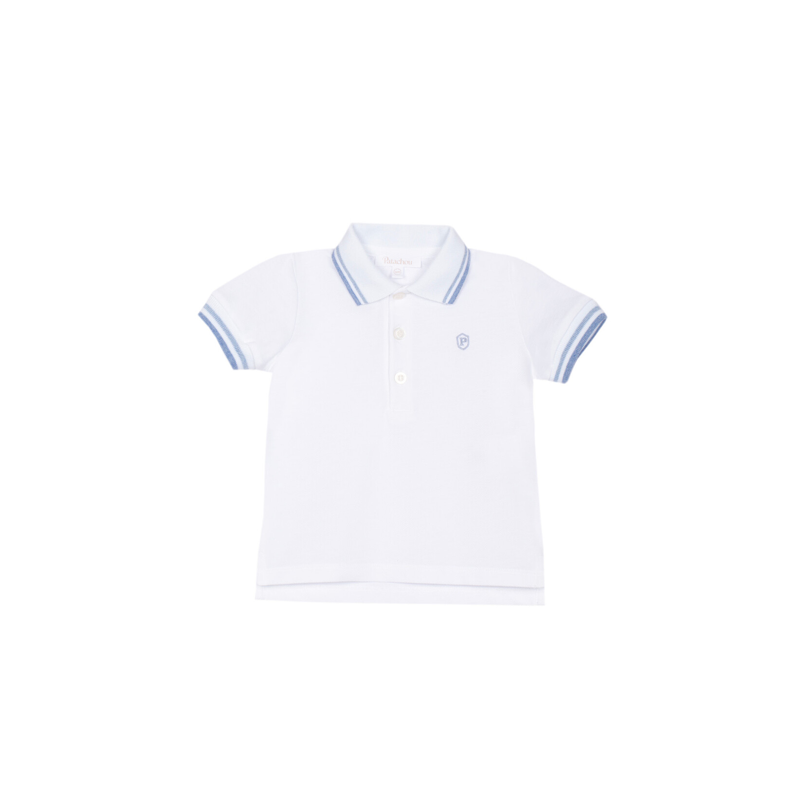 Patachou POLO - MNIN BOY SOFT BLUE - VERÃO 2026 PALE MELANGE BLUE S24-45
