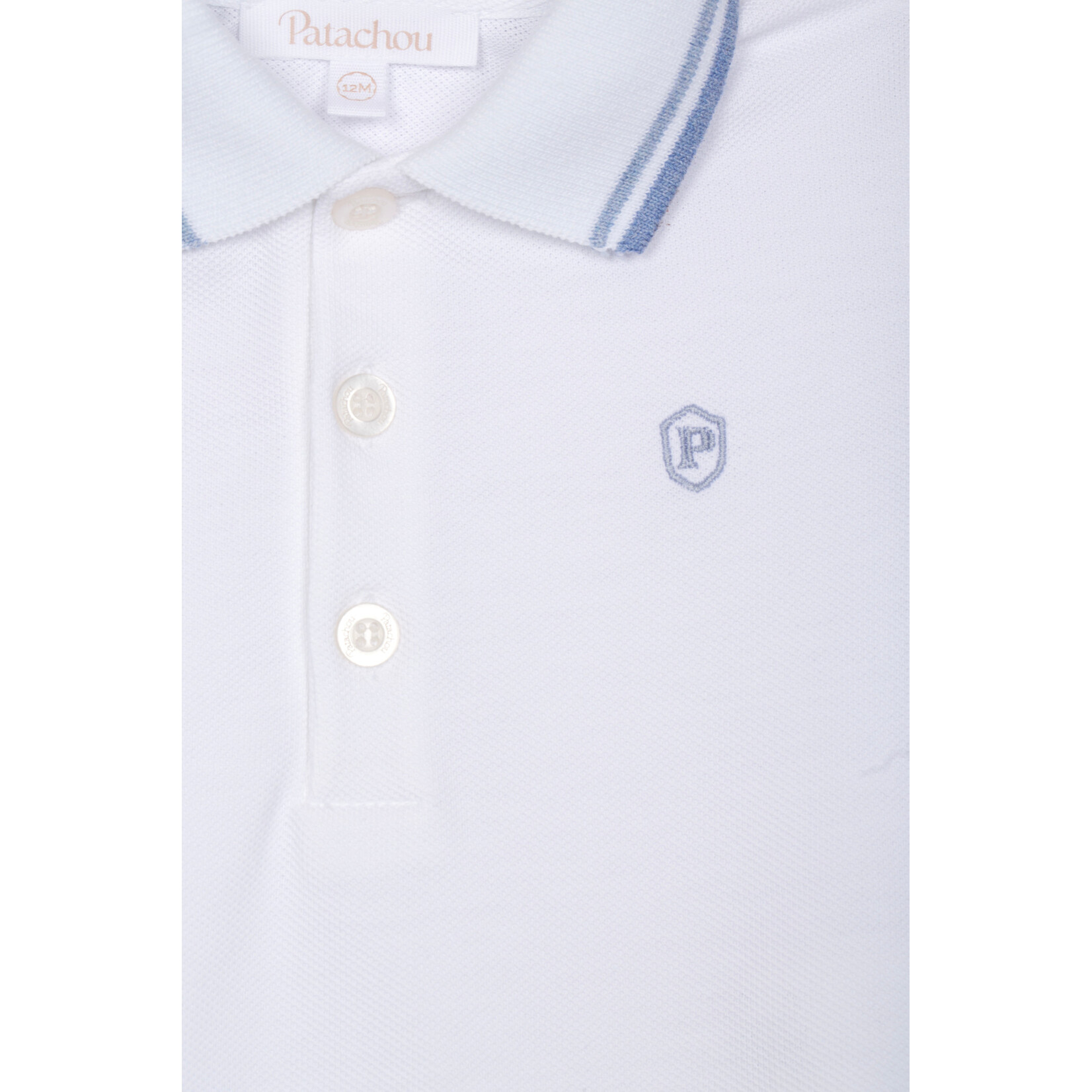 Patachou POLO - MNIN BOY SOFT BLUE - VERÃO 2026 PALE MELANGE BLUE S24-45
