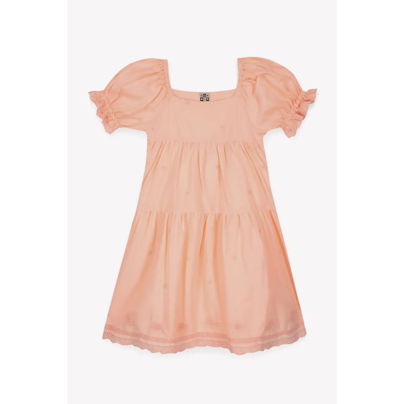 Bonton Paris ROBE GEORGETTE Robe Manches courtes ROSE SUNSET