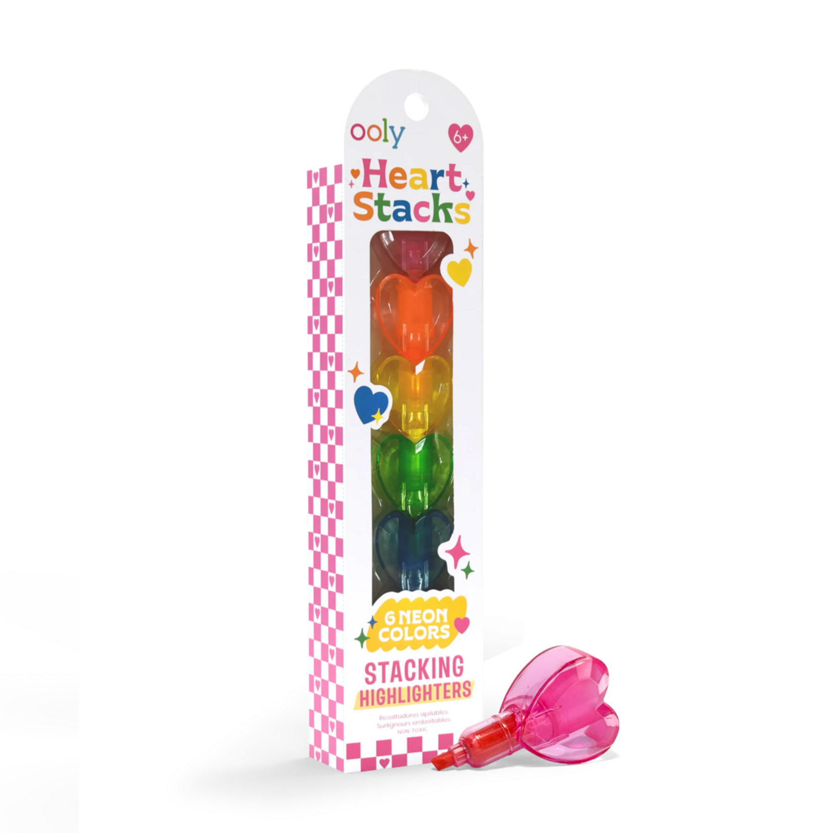 Ooly Ooly - Heart Stacks: Stacking Highlighters (Display of 16 Sticks)